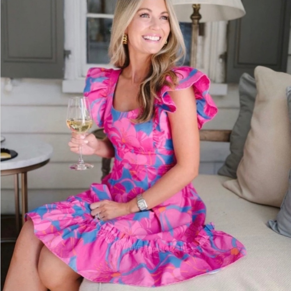 Tuckernuck X Cameran Eubanks WIMBERLY Wild Azalea Edisto Occasion Dress SZ S